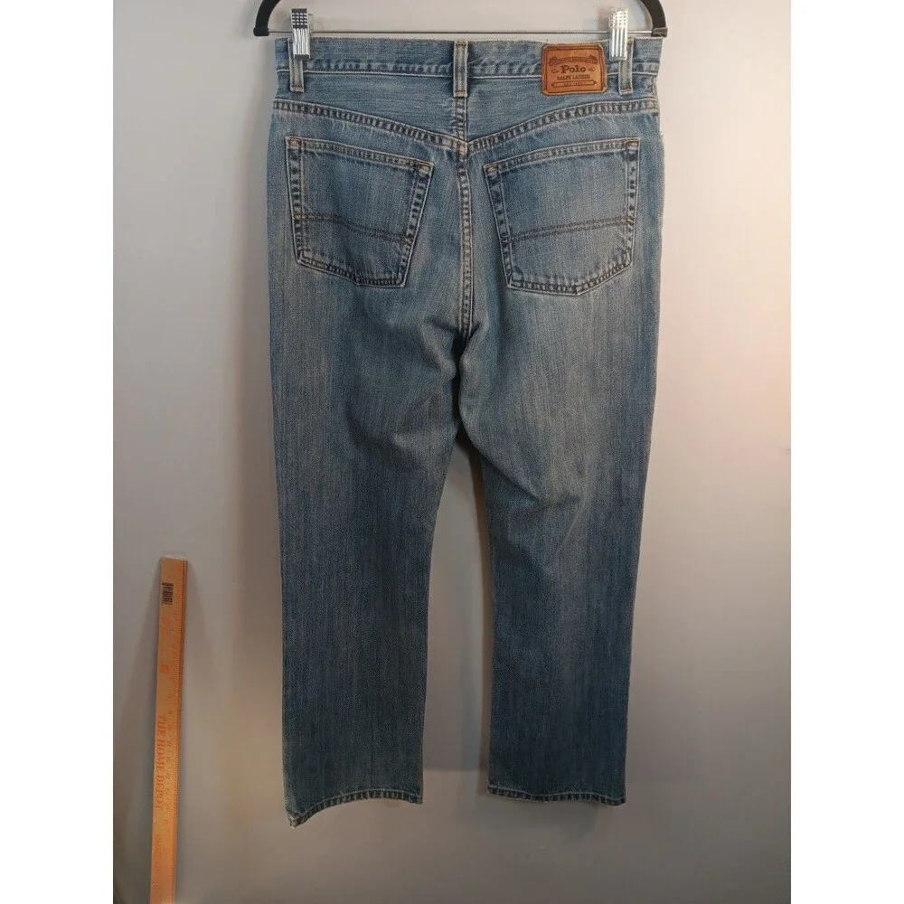 Polo Ralph Lauren Authentic Dungarees Jeans Mens 32x28 Blue Straight Leg Denim